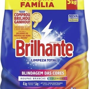 Brilhante Lava-Roupas Em Pó Roupas Brancas E Coloridas Limpeza Total Pacote Tamanho Família 4 Kg