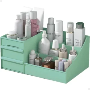 Organizador de Mesa Multiuso marca Lorben com Gavetas e Divisórias - Cor Verde