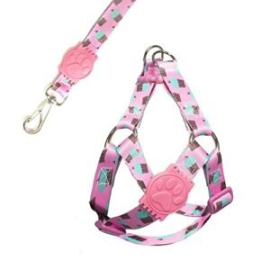 Peitoral Ajustável Rosa para Cães Filhotes