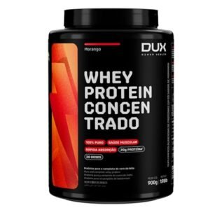 Whey Protein Concentrado Morango 900g Dux