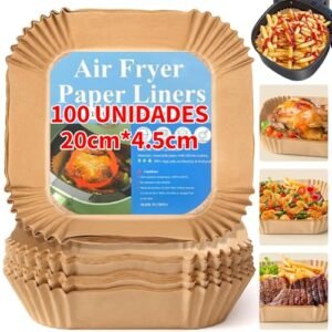 Forma Descartável para Airfryer 20cm - Kit 100