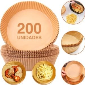 Kit 200 Formas de Papel para Air Fryer