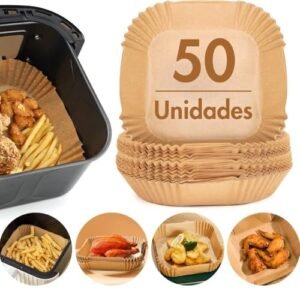 Kit com 50 Formas Descartáveis para AirFryer