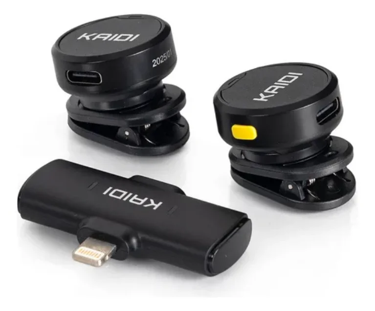 Microfone Sem Fio Duplo Lapela Profissional iPhone Lightning