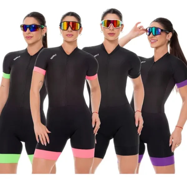 Macacão de Ciclismo Feminino com Gel