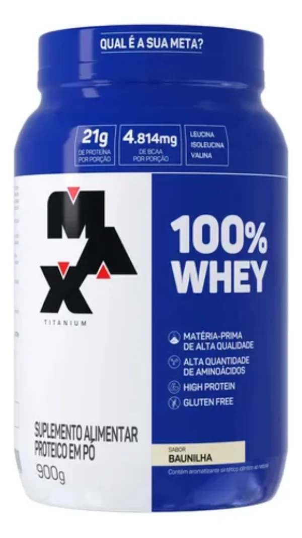 Whey Protein Max Titanium Baunilha 900g